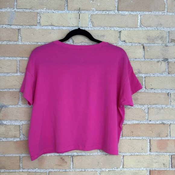 Lululemon Pink Cropped T-Shirt - Picture 2 of 3
